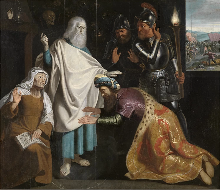 La strega di Endor evoca il fantasma di Samuele a Saul - Groeningemuseum